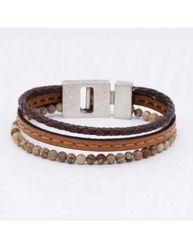 Pulsera triple piedra natural