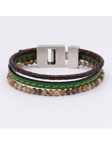 Pulsera triple piedra natural