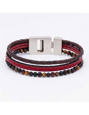 Pulsera triple piedra natural