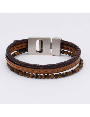 Pulsera triple piedra natural