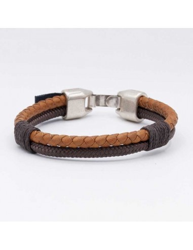 Pulsera Cuero Bandera y Ancla
