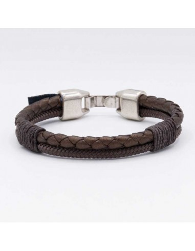 Pulsera Cuero Bandera y Ancla