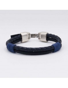 Pulsera Cuero Bandera y Ancla