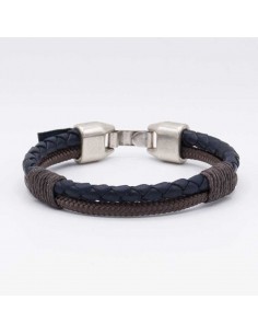 Pulsera Cuero Bandera y Ancla