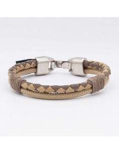 Pulsera Cuero Bandera y Ancla