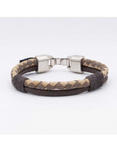 Pulsera Cuero Bandera y Ancla