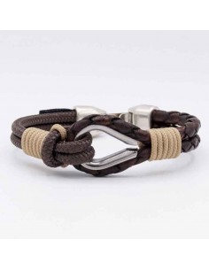Pulsera nautica cuero guardacabos