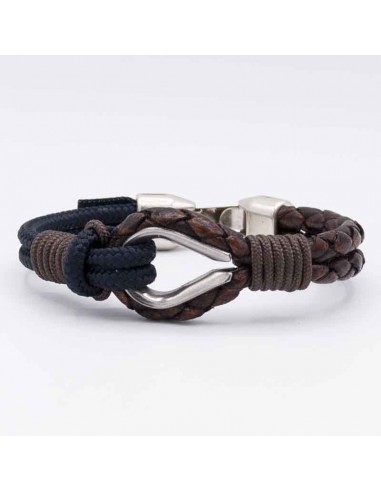 Pulsera Cuero Bandera y Ancla