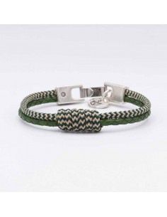 Pulsera cuero tubular cabo y nudo
