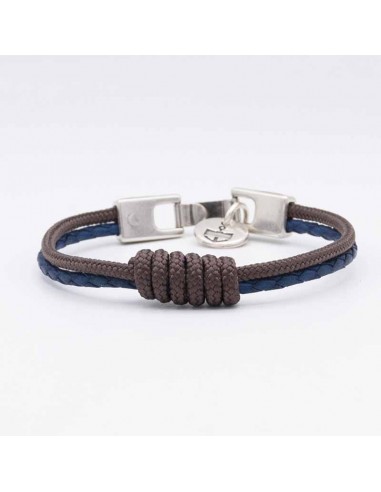 Pulsera Cuero Bandera y Ancla