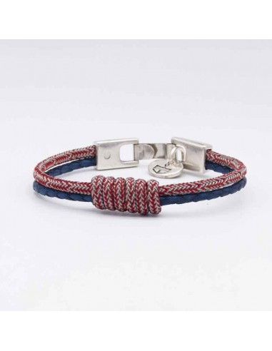 Pulsera Cuero Bandera y Ancla