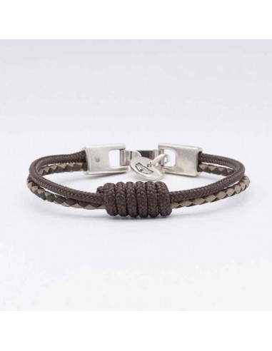 Pulsera Cuero Bandera y Ancla