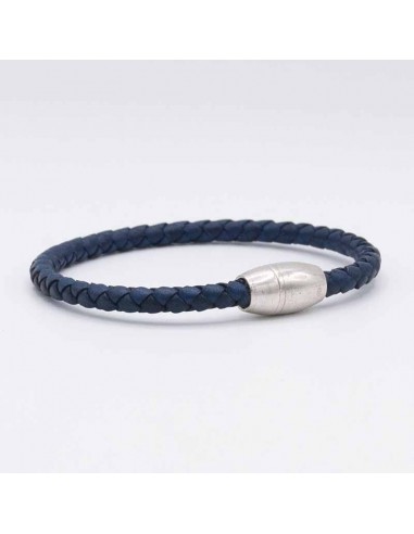 Pulsera cuero trenzado redondo