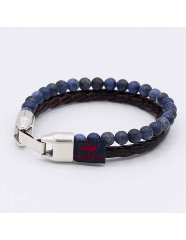 Pulsera trenzada+piedra natural