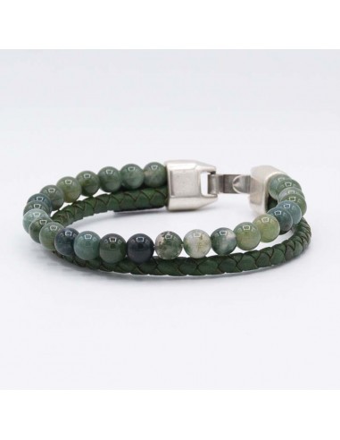 Triple natural stone bracelet