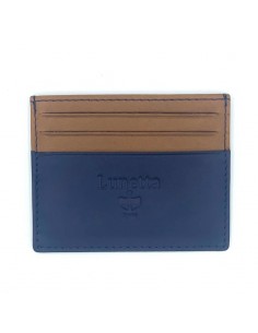 Tarjetero Piel - Navy-Camel