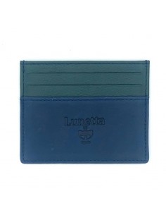 Tarjetero Piel - Navy-Verde