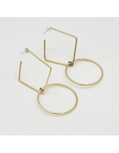 Pendiente Rombo y Aro